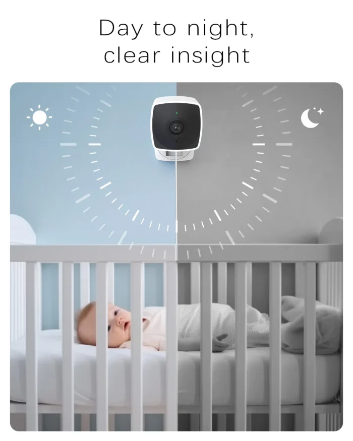 WiFi Indoor Baby & Pet Camera – 2K Security Cam with Night Vision, Motion Detection, 2-Way Audio & App Control (5GHz/2.4GHz) - Image 4