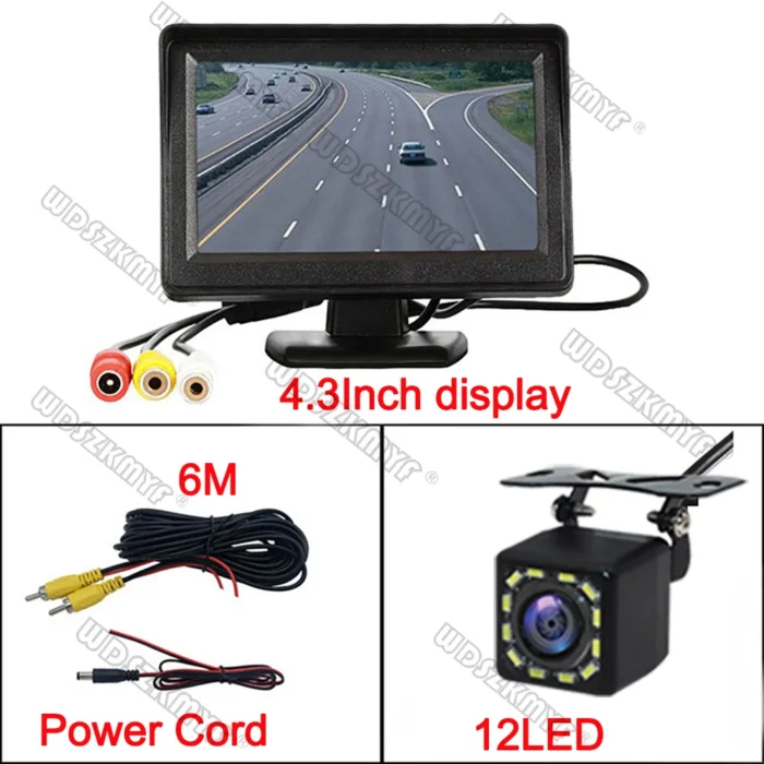 4.3-Inch Rear View Monitor with Backup Camera – Easy Installation Parking Assist System for Vehicles - Image 10