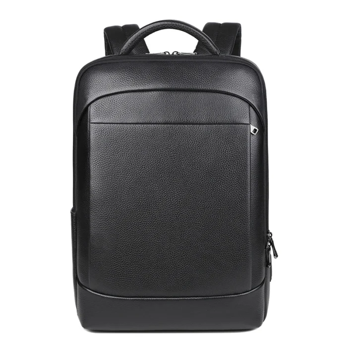 Genuine Leather Laptop Backpack – 15.6 Inch, USB Charging, Anti-Theft, Waterproof, Large Travel Capacity for Men - Image 4