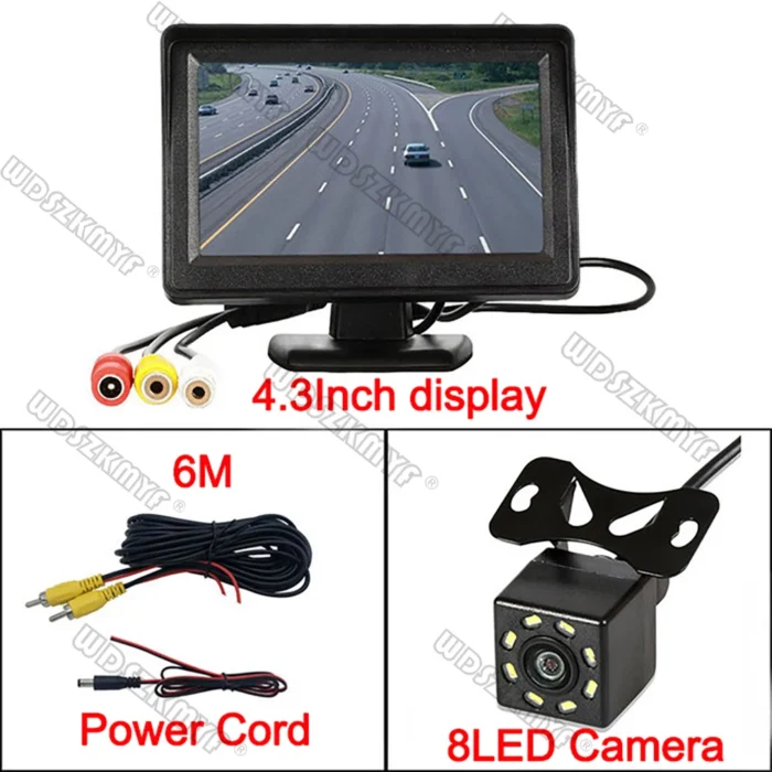 4.3-Inch Rear View Monitor with Backup Camera – Easy Installation Parking Assist System for Vehicles - Image 8