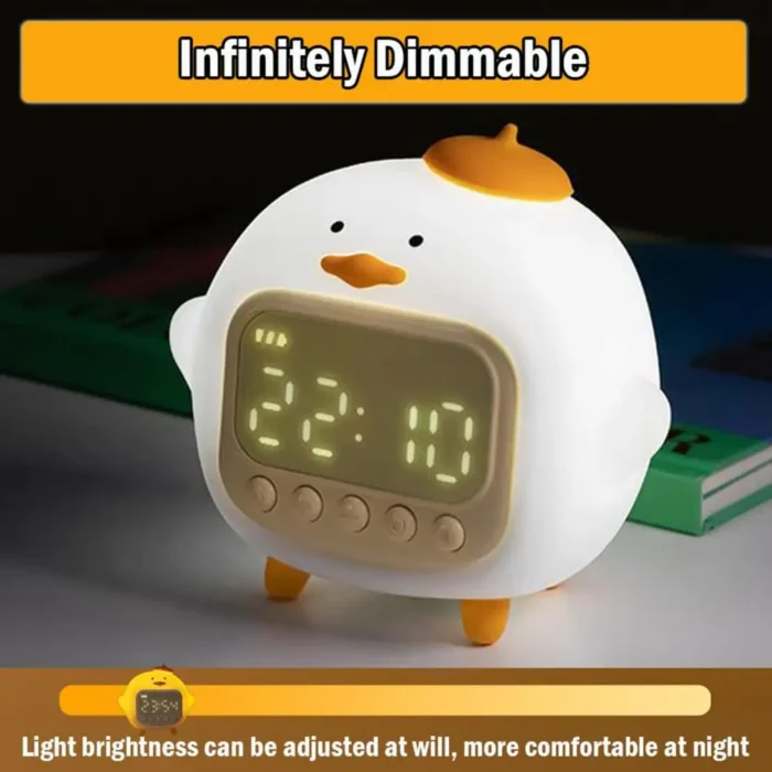 Cute Duckling Wake-Up Light Alarm Clock – LED Time Display, 5 Alarms, Adjustable Volume - Image 3