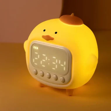 Cute Duckling Wake-Up Light Alarm Clock β LED Time Display, 5 Alarms, Adjustable Volume