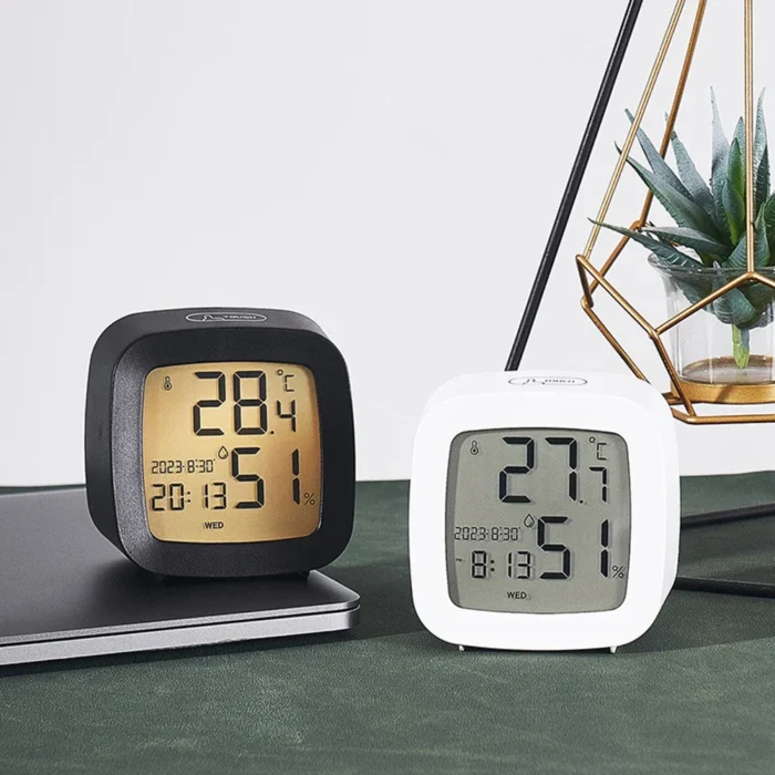 LED Alarm Clock with Backlight – Battery Operated LCD Display with Temperature & Humidity Monitor | Home, Office, School Decor - Image 6