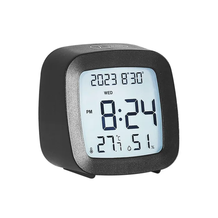 LED Alarm Clock with Backlight – Battery Operated LCD Display with Temperature & Humidity Monitor | Home, Office, School Decor - Image 7