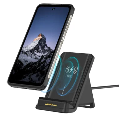 50W Air-Cooled Wireless Charging Stand – Fast Charging Holder with Cooling Fan for Phones & Devices