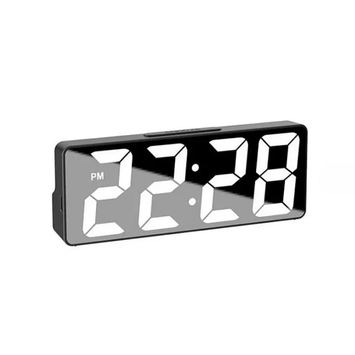 Voice Control Digital Alarm Clock – Temperature, Date, Alarm, Snooze, Night Mode, 12/24H, USB Plug-in Always On LED Table Clock - Image 9