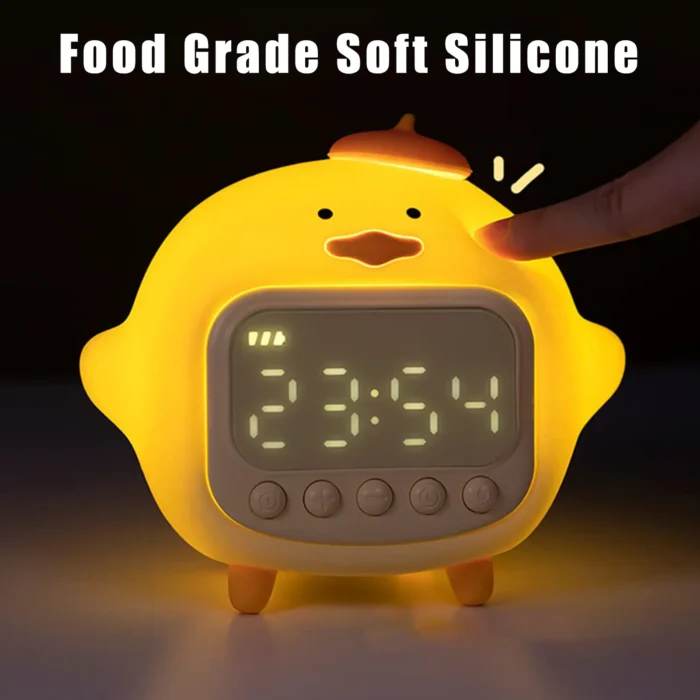 Cute Duckling Wake-Up Light Alarm Clock – LED Time Display, 5 Alarms, Adjustable Volume - Image 5