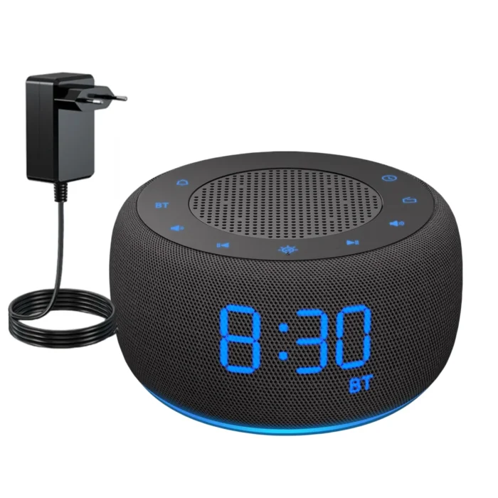 Bluetooth Table Alarm Clock – FM Radio, Music Player, Night Light & Desktop Bedroom Speaker - Image 9