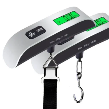 Portable Digital Luggage Scale – 50kg/110lb LCD Hanging Baggage Weight Scale for Travel & Suitcases