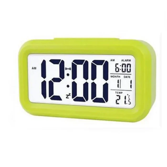Digital LCD Alarm Clock with Calendar & Thermometer – Compact Desk Clock with Backlight & Snooze - Image 10