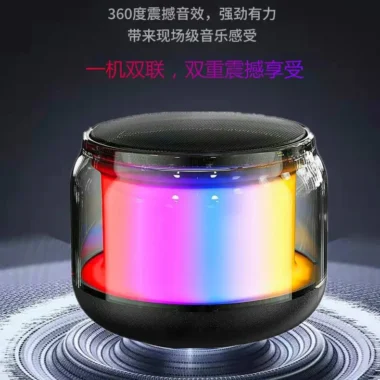 Transparent Sci-Fi Bluetooth Mini Speaker – Wireless Portable Audio for Phone, PC & Outdoor Use