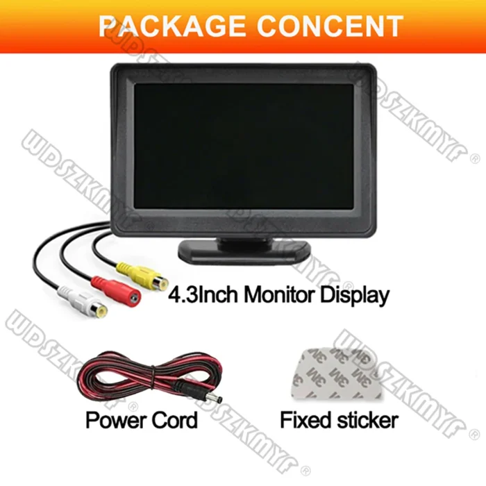 4.3-Inch Rear View Monitor with Backup Camera – Easy Installation Parking Assist System for Vehicles - Image 9